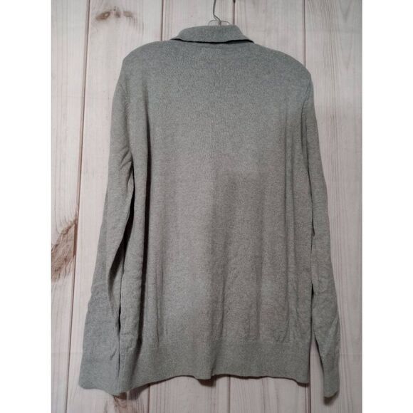 L L Bean Shirt Men's Medium Gray Sweater Hiking cashmere blend - Picture 2 of 6